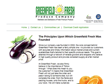 Tablet Screenshot of greenfieldfresh.com